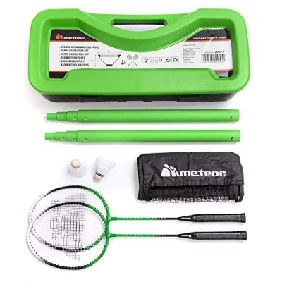 Abbildung von Badminton Set 2 Schläger Shuttercocks Net Fun Family Play Serve