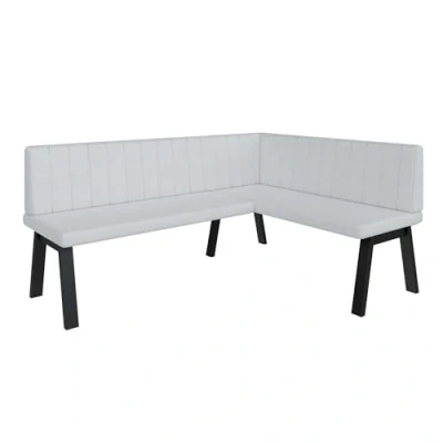 Abbildung von Eckbank Akiko Metal A Eckbankgruppe für Ihrem Esszimmer, Küche modern, Sitzecke, Essecke. Perfekt Küche, Büro und Rezeption. Solide Starke Verarbeitung. (168x128 Rechts Soft17)