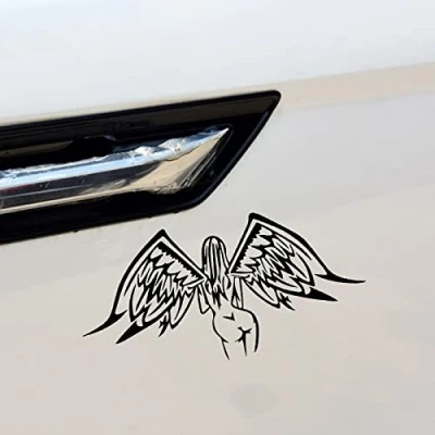 Abbildung von 18 * 8,9 cm Nackt Sexy Mädchen Engel Auto Aufkleber Silhoutte Design Schwarz/Silber, Der Den Körper 3ps