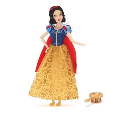 Abbildung von Disney Store Official Schneewittchen und die sieben Zwerge Klassische Puppe 29 cm/11&quot; Voll bewegliche im traumhaften Kleid Mit Spielzeughaarbürste Ab 3 Jahren