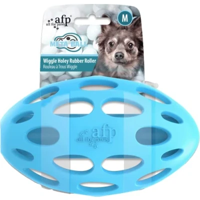 Abbildung von All For Paws Wiggle Holey Roller M Hundespielzeug 11.5x7x7 cm Blau...