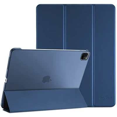 Abbildung von ProCase Hülle für iPad Pro 11 Zoll 2022/2021/2020 (4/3/2 Generation), Dreifach Falt Klapp Schutzhülle, Ultra Dünn Leicht Ständer Schale Smart Case Cover Darkblau
