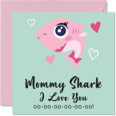 Abbildung von Geburtstagskarten für Mama Mommy Hai Geburtstagskarte von Tochter Sohn, Happy Birthday Mummy, Baby Muttertag, 145 mm x mm, saisonale Lustige Grußkarten