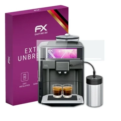 Abbildung von atFoliX Glasfolie kompatibel mit Siemens EQ.6 plus extraKlasse Panzerfolie, 9H Hybrid Glass FX Schutzpanzer Folie
