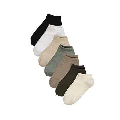Abbildung von Ulla Popken Damen 7er pack Sneakersocken, Einfarbig Socken, Schneeweiß, 39 42 EU