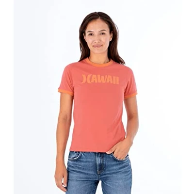 Abbildung von Hurley Damen W Oceancare Aloha Ss Tee T Shirt, rot (Mineral Red), S