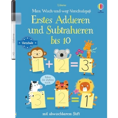 Abbildung von Mein Wisch und weg Vorschulspaß: Erstes Addieren Subtrahieren bis 10: mit abwischbarem Stift (Wisch Vorschulspaß Reihe)
