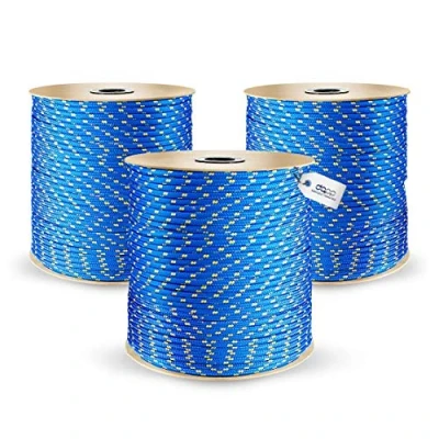 Abbildung von 200m POLYPROPYLENSEIL 8mm BLAU Traglast bis 750 kg Flechtleine Textilseil Leine Schnur Rope Kunststoffseil Polyseil geflochten