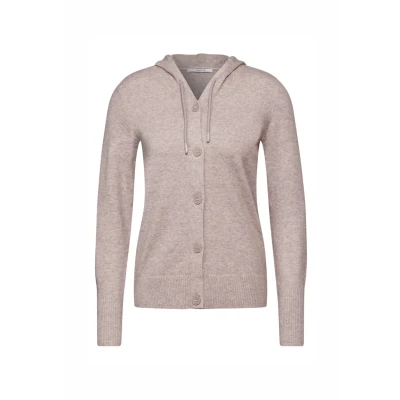 Abbildung von Cecil MIT Kapuze Strickjacke, Damen, Größe: XXL, Beige