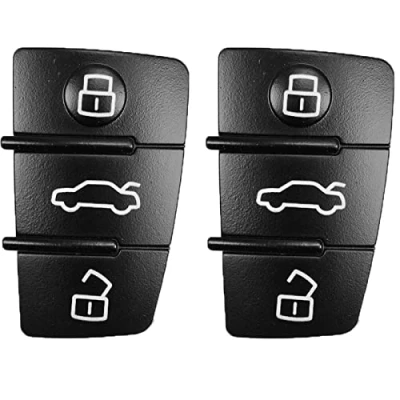 Abbildung von Auto Schlüssel Tasten Set 2X Tastenfeld 3 kompatibel mit Audi Klappschlüssel A1 8X A3 8P 8V A4 B7 A6 C6 TT 8J Q3 8U Q7 4L