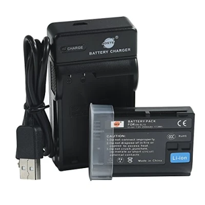 Abbildung von DSTE EN EL15 Li Ionen Batterie und Micro USB Ladegerät Kompatibel für Nikon D500 D600 D610 D750 D800 D800E D810A D850 D7000 D7100 D7200
