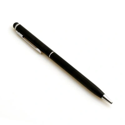Abbildung von System S 2 in 1 Stylus Stift Touch Pen kapazitiver Bildschirm Eingabe und Kugelschreiber Schwarz für Smartphone Touchscreen Handy Tablet PC PDA
