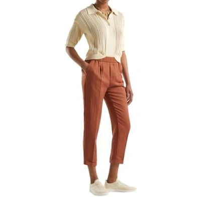 Abbildung von United Colors of Benetton Cuffed Stoffhose, Damen, Größe: Medium, Brown