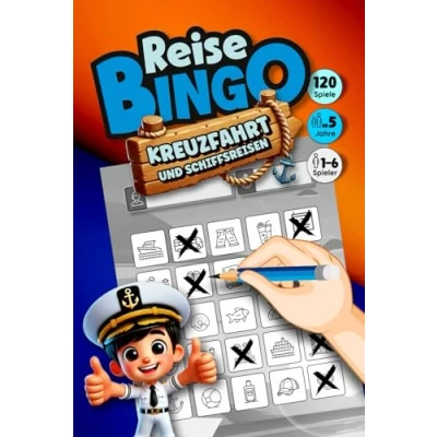 Abbildung von Reise Bingo für Kinder &quot;KREUZFAHRT &amp; Schiffsreisen&quot;: Beschäftigung Urlaub auf dem Schiff und lange Reisen mit Auto, Zug Flugzeug Spiel ... Zug, Schiff)