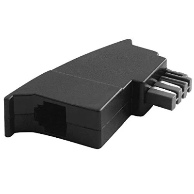 Abbildung von BestPlug Fax Adapter, TAE N Stecker männlich auf RJ11 Buchse Kupplung weiblich, Schwarz