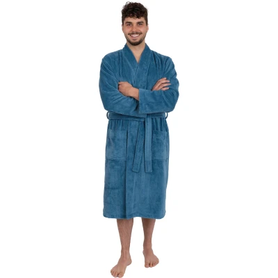 Abbildung von Wewo fashion Herrenbademantel, (1 St.), Soft Touch, mit Kimono Kragen, lang
