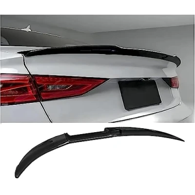Abbildung von Auto Kofferraum Heck Spoiler für Audi A4 Sedan B8 B7 B6 B5 8D 8E2 8EC 8K, Heckspoiler Heckflügel Car Tuning Accessories,Bright Black
