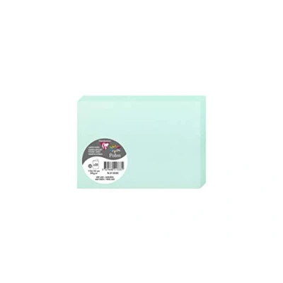Abbildung von Clairefontaine 21333C Packung mit 25 Doppelkarten Pollen, 210g, in Format C6, 110 x 155mm, jadegrün