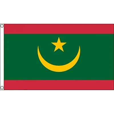 Abbildung von AZ FLAG Flagge Mauretanien 90x60 cm Mauretanische Fahne 100% Polyester mit Messing Ösen 50g