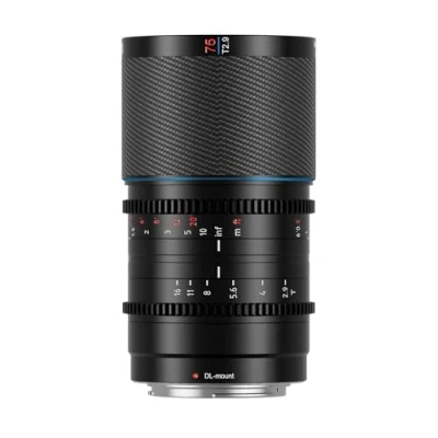 Abbildung von SIRUI Saturn 75 mm T2.9 1.6X Vollformat Kohlefaser anamorphe Linse, Cine Objektiv weniger als 500 g (Natur Fackeln, DL Mount)