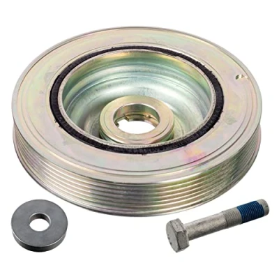 Abbildung von FEBI BILSTEIN 175317 Kurbelwellenriemenscheibe 6PK 163 mit Rohrverbinder, Schraube CITROËN: C4 Picasso 2, C5 III Kombi, PEUGEOT: 508 I SW