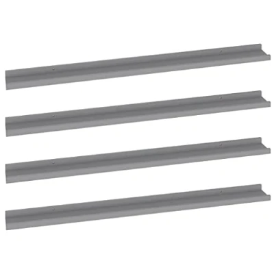 Abbildung von vidaXL 4X Wandregal Bücherregal Wandboard Schweberegal Hängeregal Dekoregal Freischwebend Regal Büroregal Wandablage Grau 100x9x3cm