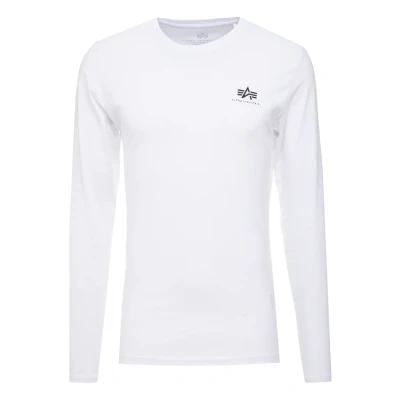 Abbildung von Alpha Industries Herren Basic LS Small Logo Longsleeve T Shirt, White, XL
