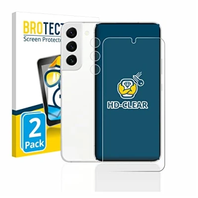 Abbildung von BROTECT (2 Stück Schutzfolie für Samsung Galaxy S22 5G (Display+Kamera) Displayschutz Folie Ultra Klar