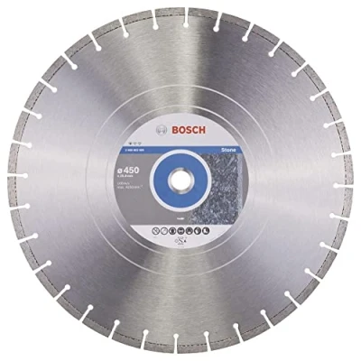 Abbildung von Bosch Professional 1x Diamanttrennscheibe Standard for Stone (für Stein, Granit, Beton, Ø 450 x 25,40 3,6 10 mm, Zubehör für Tisch &amp; Benzinsägen)