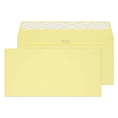 Abbildung von Blake Creative Colour 25216 Farbige Briefumschläge Haftklebung Zirtronen Gelb DL+ 114 x 229 mm 120 g/m² 25 Stück