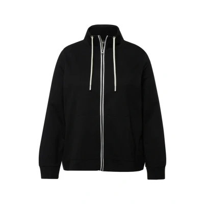 Abbildung von Ulla Popken COL Montant ET Poche Kangourou Sweatjacke, Damen, Größe: 42/44, Noir
