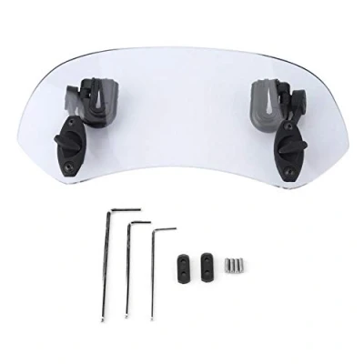 Abbildung von Motorrad Windabweiser, Universal Motorcycle Modified Windschutzscheibe Spoiler Air Deflector(Transparent)