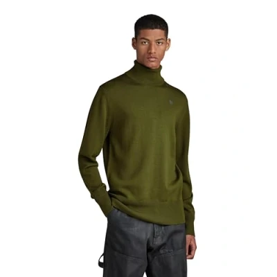 Abbildung von G Star CORE Turtle Strickpullover, Herren, Größe: Medium, Dark olive
