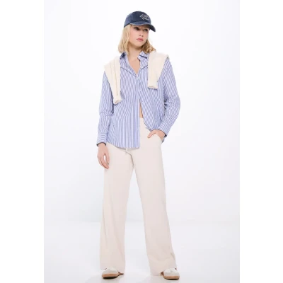 Abbildung von SPRINGFIELD Damen 3.t.a. Camisa Oversize Popelin Hemd, Marineblau, Large