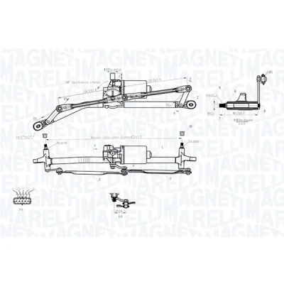 Abbildung von MAGNETI MARELLI 064012001011 Scheibenreinigungsanlage FIAT: Punto II Schrägheck