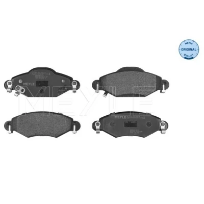 Abbildung von MEYLE 025 233 4017/W Bremsbelagsatz ORIGINAL Quality Vorderachse mit akustischer Verschleißwarnung Anti Quietsch Blech TOYOTA: Yaris II Schrägheck