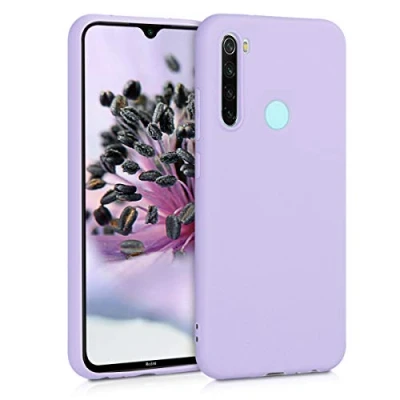 Abbildung von kwmobile Hülle kompatibel mit Xiaomi Redmi Note 8 (2019/2021) weiches TPU Silikon Case Cover geeignet für kabelloses Laden Lavendel