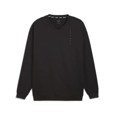 Abbildung von Puma Studio Foundation Crewneck Langarmshirt, Herren, Größe: XL, Black