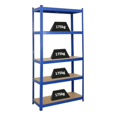 Abbildung von PROREGAL Schwerlastregal Ragnar für Gesamtlast 875kg Maße: 180x90x40 Blau, Kellerregal, Steckregal, Garagenregal, Lagerregal