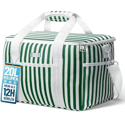 Abbildung von HOEL Kühltasche faltbar 20L Isolierte Thermotasche Lunchtasche wasserdicht &amp; auslaufsicher Isoliertasche für Auto Einkaufen Picknicktasche Lunch Bag Lunchbag