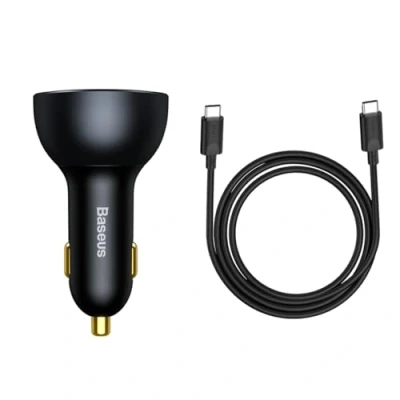 Abbildung von Baseus Superme Autoladegerät 100W USB C mit Power Delivery QC 4.0+ Kabel