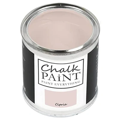 Abbildung von Chalk Paint Everything® Cipria (Rosa Puder) (750 ml) Wasserbasierte Kreidefarbe für Shabby Chic Möbel, Dekoration und Recycling Projekte Ungiftig, leicht anzuwenden