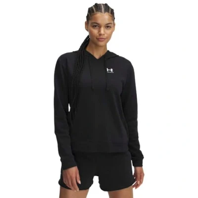 Abbildung von Under Armour Damen Ua Rival Terry Hoodie Hemd, Schwarz/Weiß, XXL