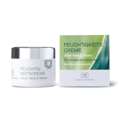 Abbildung von Classic Ayurveda Bio Feuchtigkeitscreme Naturkosmetik 50 ml Für normale bis fettige Haut mit Aloe Vera und Avocadoöl