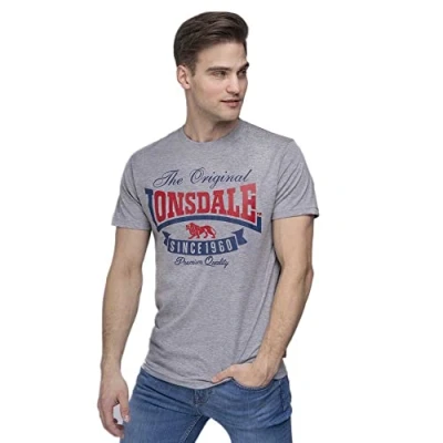 Abbildung von Lonsdale London Herren T Shirt Trägerhemd Corrie, Grau, M