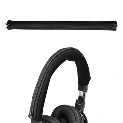 Abbildung von kwmobile Kopfband Abdeckung kompatibel mit AudioTechnica ATH SR5BT / SR5 Case Neopren Stirnband Polster Kopfhörer Schutz Schwarz