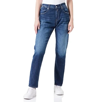 Abbildung von Replay Jeans Straight Leg, Damen, Größe: 26x30, Medium blue