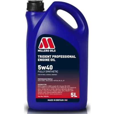 Abbildung von Motoröl MILLERS TRIDENT PROFESSIONAL 5W40 5L