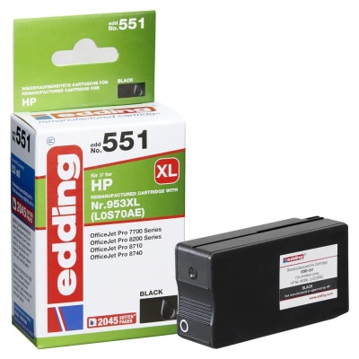 Abbildung von edding Druckerpatrone EDD 551 schwarz kompatibel zu HP 953XL (L0S70AE)