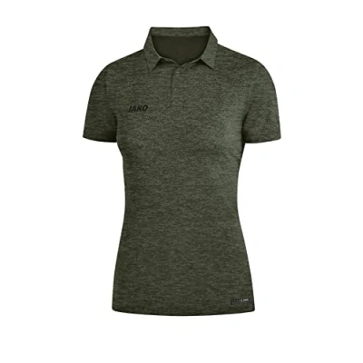 Abbildung von JAKO Damen Polos Polo Premium Basics, khaki meliert, 40, 6329